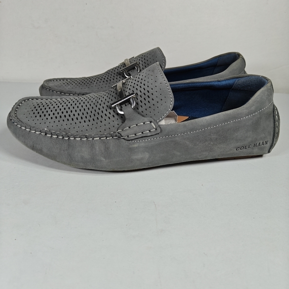 Cole Haan Grand Laser Cut Nubuck Bit Drivers Leather Sneaker Men's Shoe Sz 11.5M